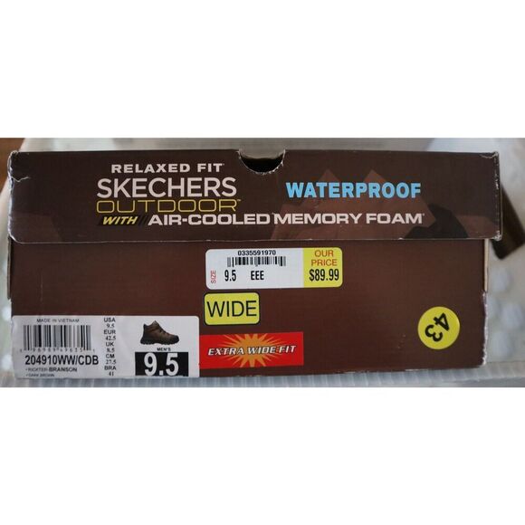 Skechers 204910/CDB Men's Sz 9.5M Dark Brown Rickter-Branson Hiking Boots - Picture 12 of 12